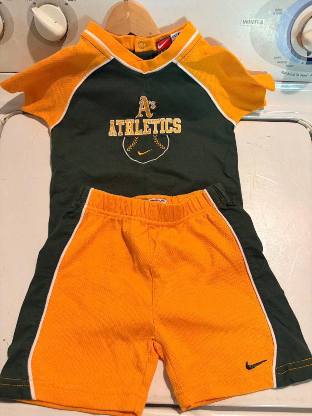 18mo Oakland Athletics A's outfit Bodysuit and Long Shorts